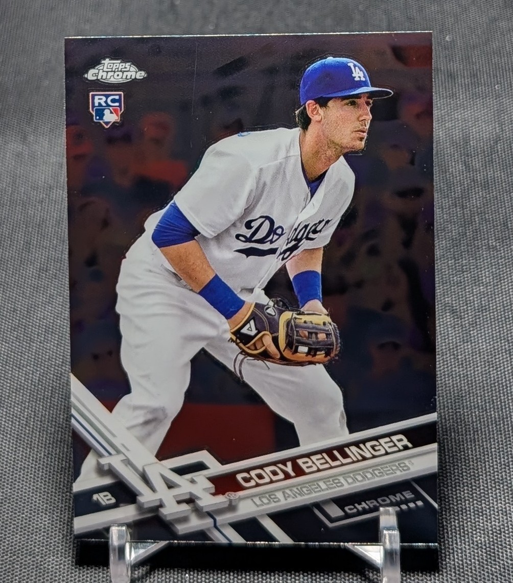 Cody Bellinger Rookie RC 2017 Topps Chrome Baseball Card #79 LA Dodgers/Yankees