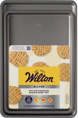 2-Pc. Silver Non-Stick Cookie Sheet Set - 191012013