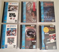 Sega CD Games Lot Of 6 Mortal Kombat Dracula Cliffhanger All Complete