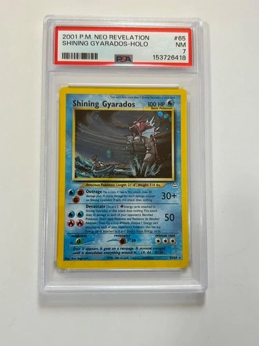 2001 P.M. Neo Revelation Shining Gyarados -Holo 65/64 PSA 7