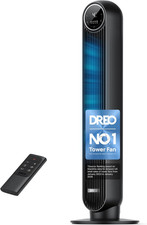 Dreo 28Db Silent Tower Fan, 25 Ft/S Velocity Electric Cooling Fan with Remote, 9