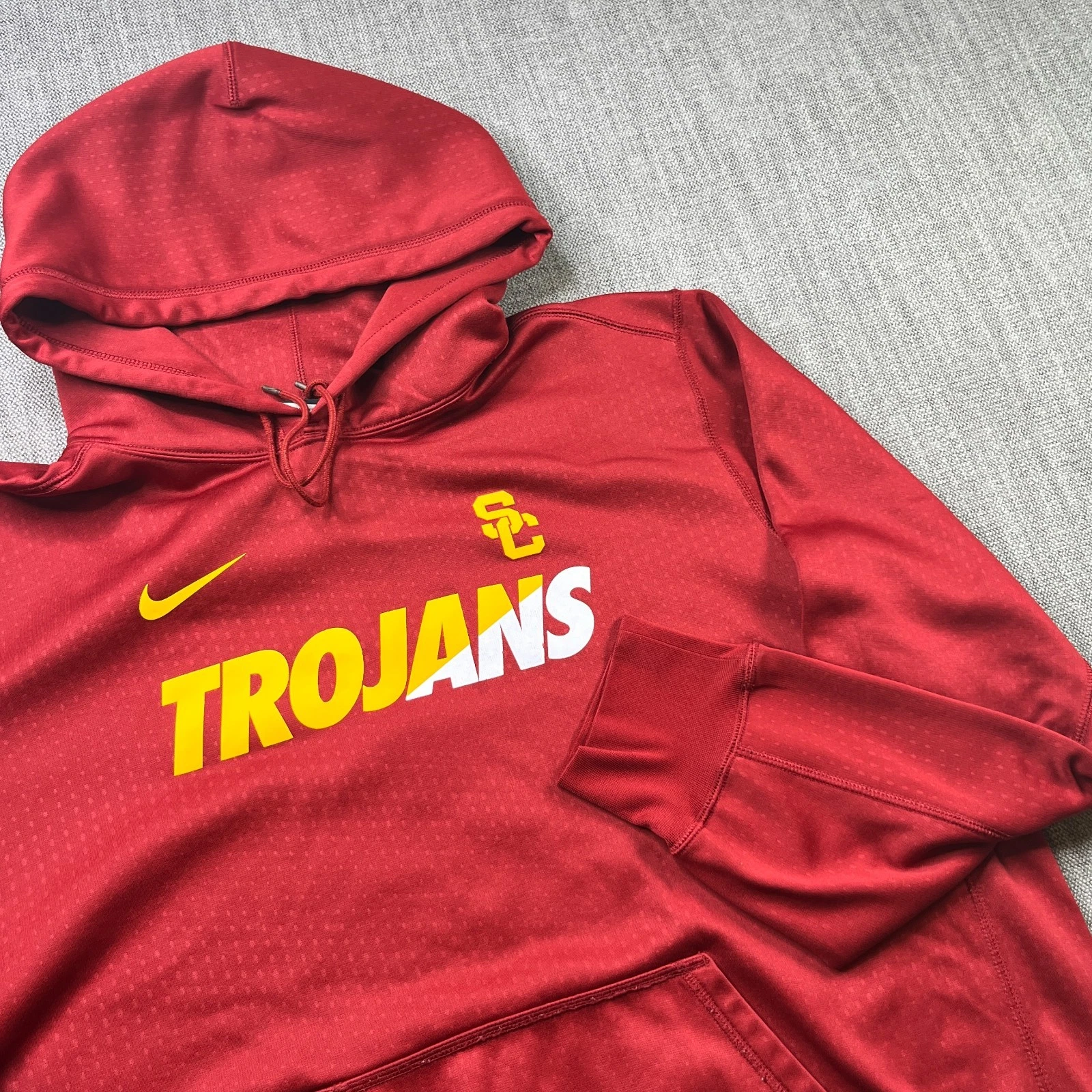 Nike USC Trojans Hoodie Thermafit Men 2XL Sweatshirt Thermal Basketball Football