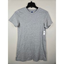 Old Navy Womens Gray Short Sleeve Cotton Crew Neck Dress Size S