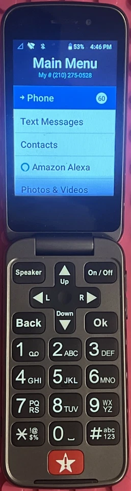 Unlocked Alcatel Lively Jitterbug 4053S, Phone, Gray, Reset, Tested, 👀Pics&Info - Image 2 of 4