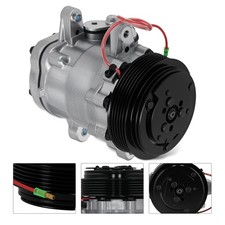 Ac Compressor For Sanden Sd7 7176 Style Mini 6-groove Serpentine Pulley Clutch