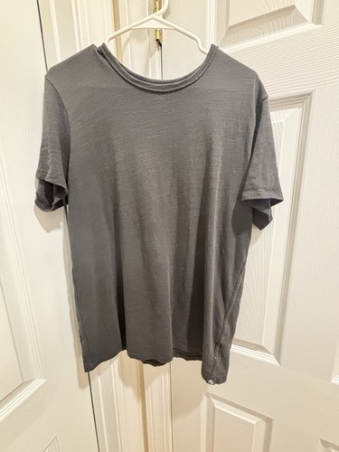 Rag & Bone Men’s Medium Classic Flame Slub Cotton Tee Shirt Charcoal Gray