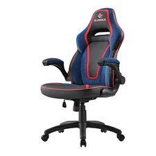 Eureka Ergonomic Gaming Chair Red/Blue Velour PU Leather Reclining Desk Chair