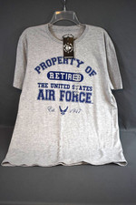 NEW Men s US Air Force RETIRED Gray Short Sleeve T-Shirt, Size L - New with tags