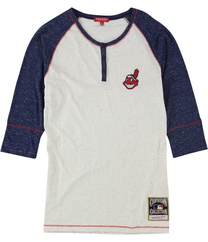 Mitchell & Ness Womens MLB Team Patch Henley Shirt