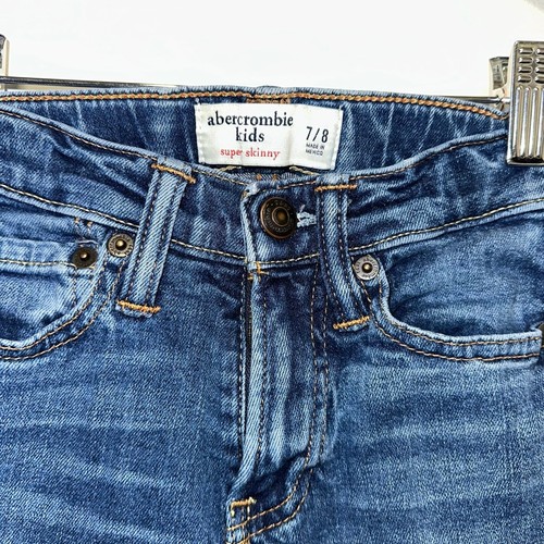 Abercrombie Kids Jeans Size 7/8 Blue Super Skinny Boys/Girls Unisex - Picture 2 of 9