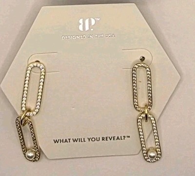 Bomb Party Earrings June 2025 Ceramic Pearl Gold plating ER16940 Paper Clip