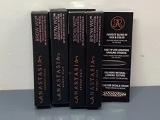 4x Anastasia Beverly Hills BROW WIZ Skinny Eye Brow Pencil Dark Brown .001 oz