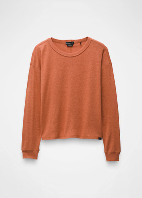 prAna Women's Everyday Vintage-Washed Long Sleeve Tee | Terracotta | Size M