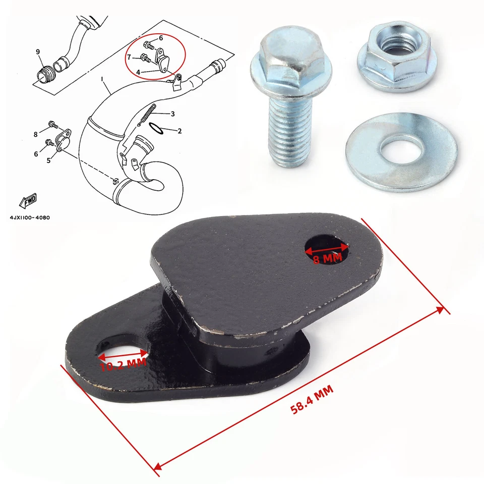 NUEVO PARA SILENCIADOR ESCAPE YAMAHA STAY IT 125 175 250 425 465 490 # 565-14771-00-00 Foto 2 de 4