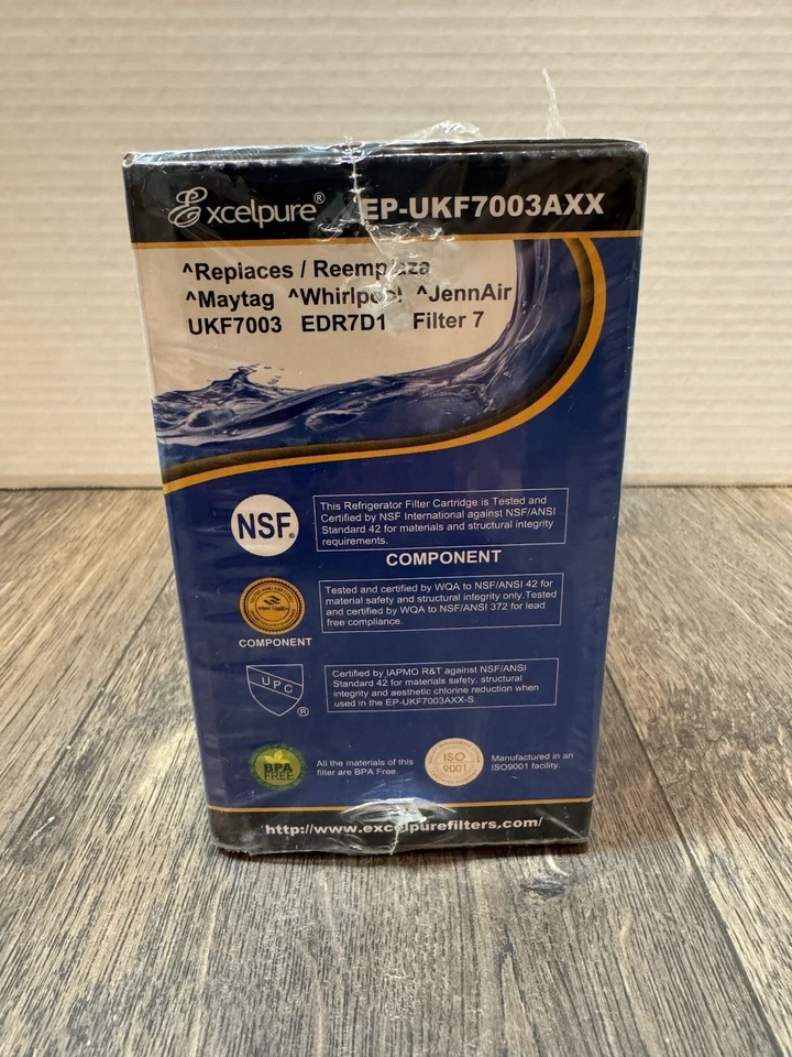 2 PACK Excelpure Refrigerator Water Filter EP-UKF7003AXX Whirlpool EDR7D1 Maytag - Image 2 of 3