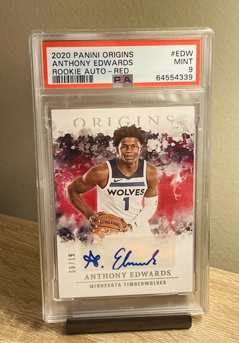 2020 ANTHONY EDWARDS Panini Origins RC Rookie Auto Red /99 PSA 9💎⬆️🔥 LOW POP