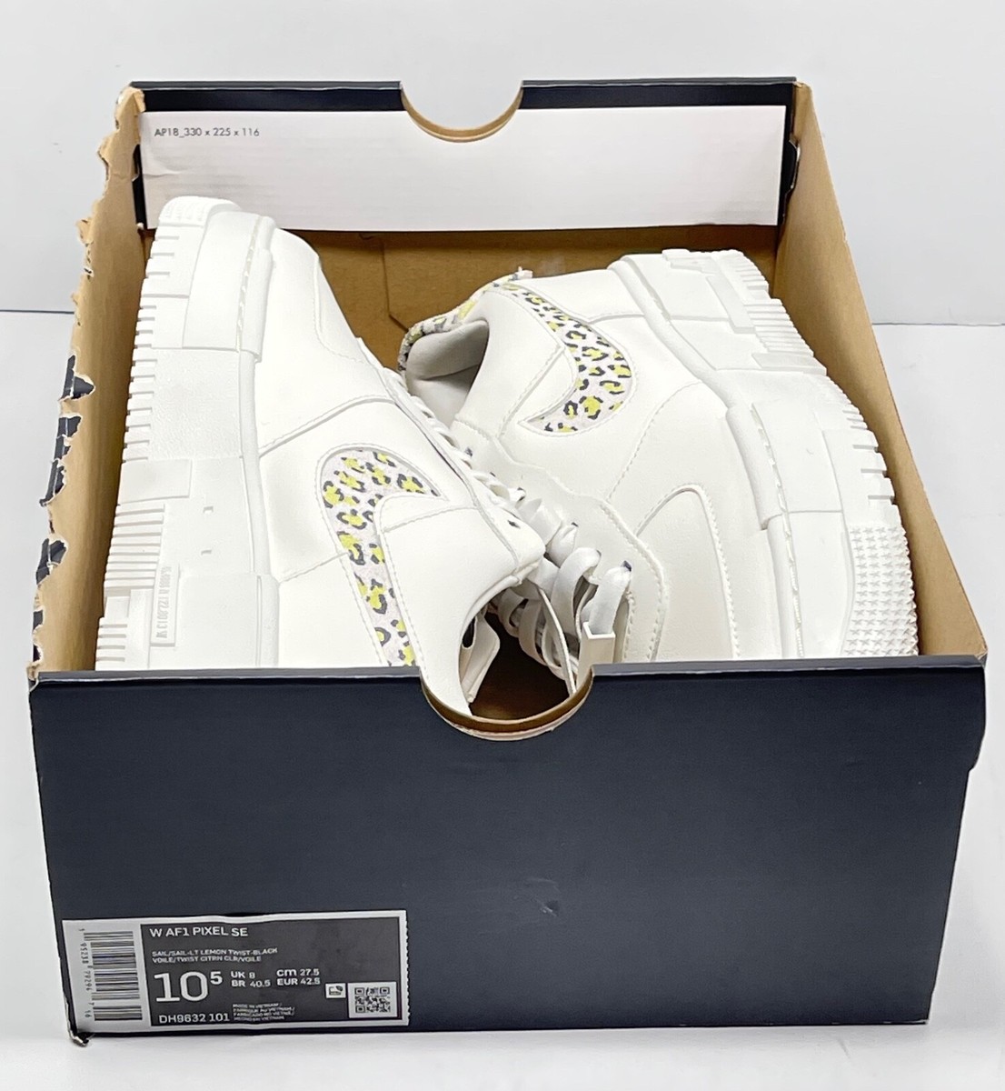 Nike Air Force 1 Low Pixel White Leopard WOMEN DH9632 101 SIZE