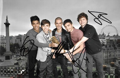 The Wanted signed 12x8 Autogramm Foto - Pop Boy Band - Jay Mcguinness