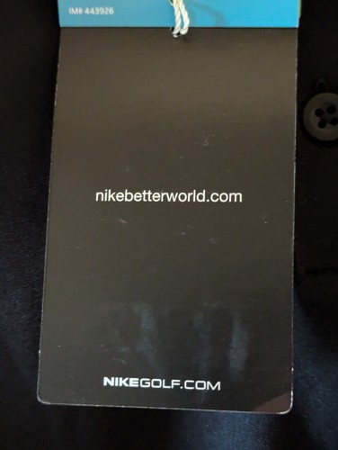 Nike Golf Polo Black Dri-Fit Short Sleeve Stay Cool Boys XS Shirt NEW - Picture 11 of 12