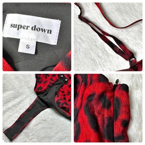 NWT Superdown Kaia Underwire Bodysuit Red Leopard Women’s S - Picture 6 of 10
