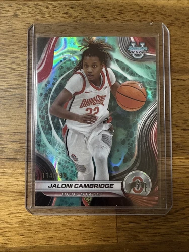 2024 Bowman U Best Jaloni Cambridge Aqua Lava Refractor /199 Ohio State