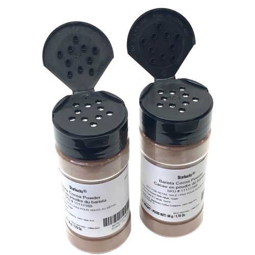 2 SEALED Starbucks Barista COCOA POWDER Topping SHAKER Chocolate BEST BY 3/23 - Picture 3 of 8