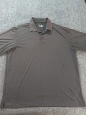 Walter Hagen Polo Shirt Mens B &T  XL  Brown Short Sleeve Golf Shirt hydro- dri 