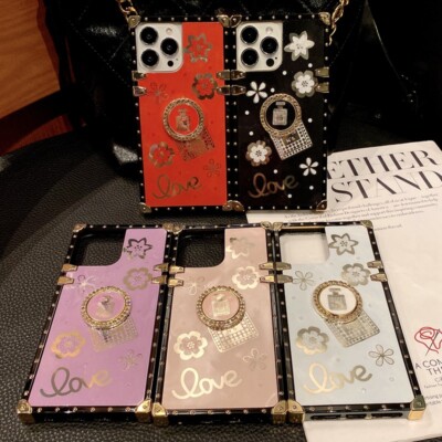 For Samsung S21 S20 S22 S10 S9 S8 Note 20 Luxury Perfume Bottle Ring Case