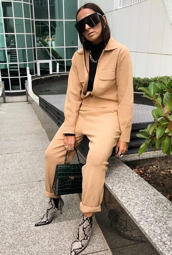 NEW ZARA CAMEL KNIT SHIRT STYLE JUMPSUIT WITH POCKETS SIZE S RARE