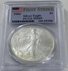 2006 Silver Eagle PCGS MS69 First Strike $1 American Silver Eagle Coin