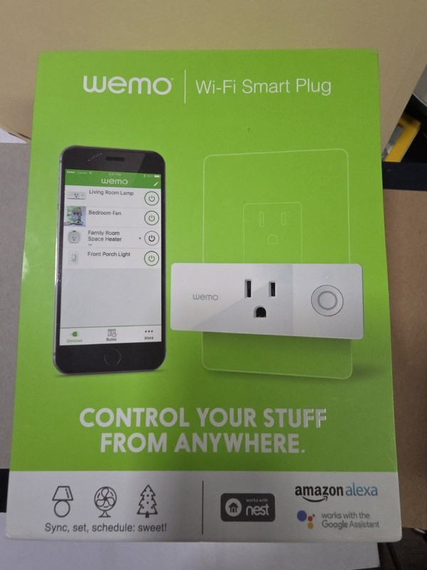 Smart Plug WiFi Enabled Mini White WeMo (F7C063) Works with Nest Alexa Google