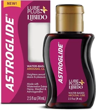 Astroglide Lube Plus Libido 2.5oz – Arousal Water-Based Personal Lubricant