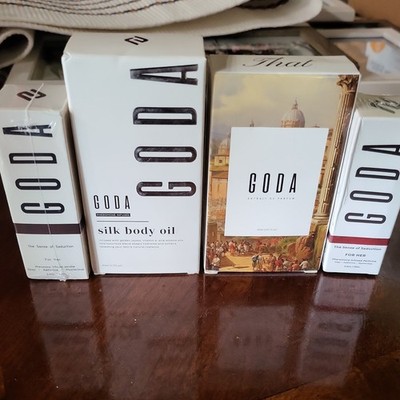 GODA  4 pack Goda Silk Body Oil. Goda perfume. 2 Goda small scent perfume