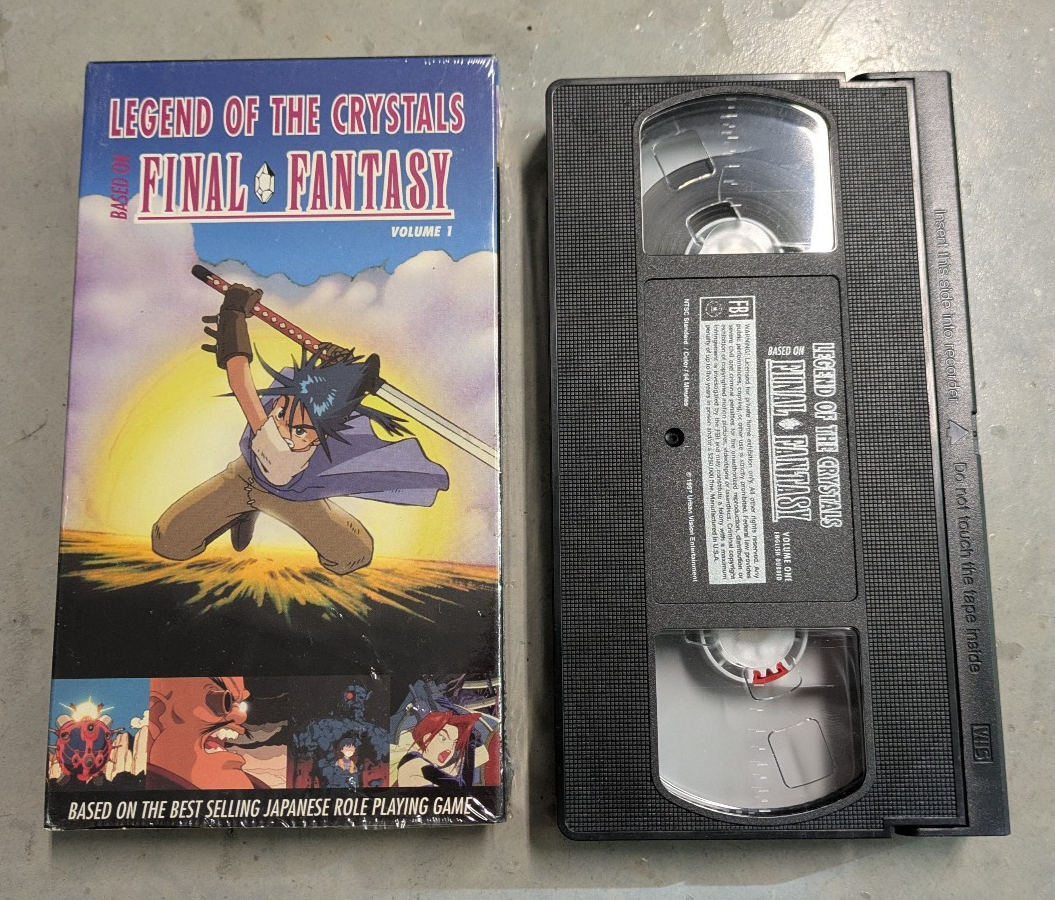 Vintage Final Fantasy Legend of the Crystals Volume 1 VHS Tape