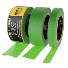 Green Automotive Masking Tape 3/4, 1-1/2, 2 Inch 0.7", 1.41", 1.88" x 55 Yar...