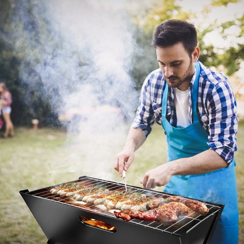 Portable BBQ Barbecue Grill Foldable Charcoal Grill Camping Garden Outdoor Trave - Picture 5 of 7