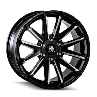 Mayhem Wheels 8109 Crossfire 20x9 6x135 25mm Gloss Black/Milled 8109-2936BM25