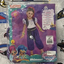 Shimmer  Shine Child Halloween Nickelodeon Deluxe Costume Girl's XS 2-4 
