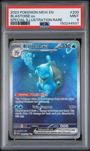 Pokémon Blastoise ex 200/165 SV 151 Special Illustration Rare Holo PSA 9 2023