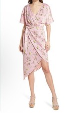 NWT Charles Henry Pink Short Sleeve Floral Dress | Size S | D1