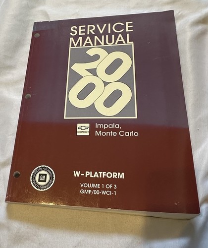 2000 Chevrolet Impala Monte Carlo Shop Service Repair Manual 3 Vol Set Vintage - Foto 4 di 16
