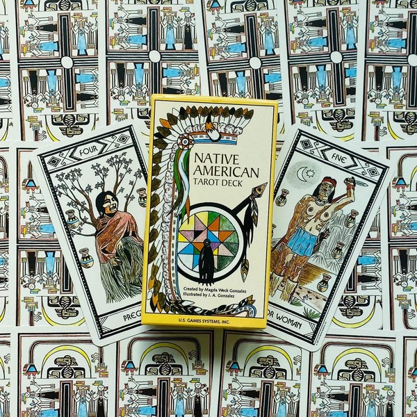 Native American Tarot Deck 78 Karten Hardcover Mit Begleitbuch-image