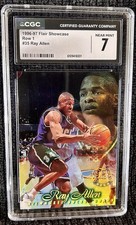 1996-97 Flair Showcase - Ray Allen #35 Row 1 (RC) HOF SuperSonics Bucks HOF