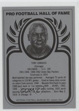 1988-2013 Pro Football Hall of Fame Metallic Tony Canadeo HOF 0b5