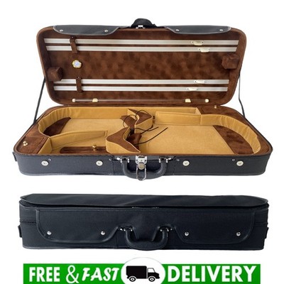 Double 4/4 Violin 16 inch Viola Case Nylon Oxford 4pcs Bow Holders Portable Box