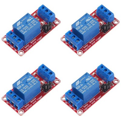 4pcs Relay Module DC 12V Relay Board 1 Channel with Optocoupler Isolation