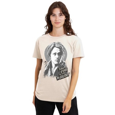 The Witcher - Jaskier Toss A Coin Womens T-Shirt S-2XL, Natural