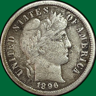 1896-O Barber Dime Extremely Fine XF Coin, Minor Corrosion #36607
