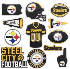 New Steelers Football Croc Shoe Charms Set of 12