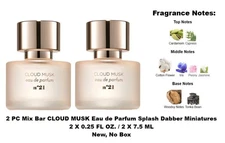 2 PC Mix Bar CLOUD MUSK Eau de Parfum Splash Dabber Miniatures 2 X 0.25 OZ.